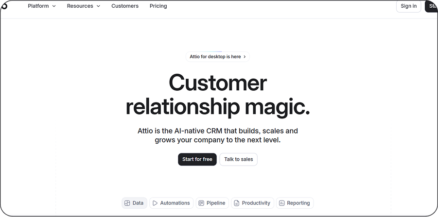 Attio CRM dashboard for pipeline management